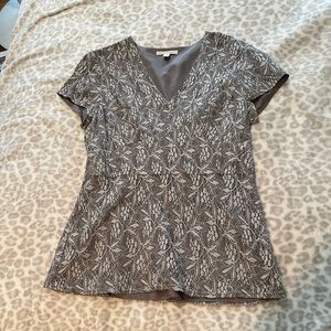 Banana Republic gray lace top size 12